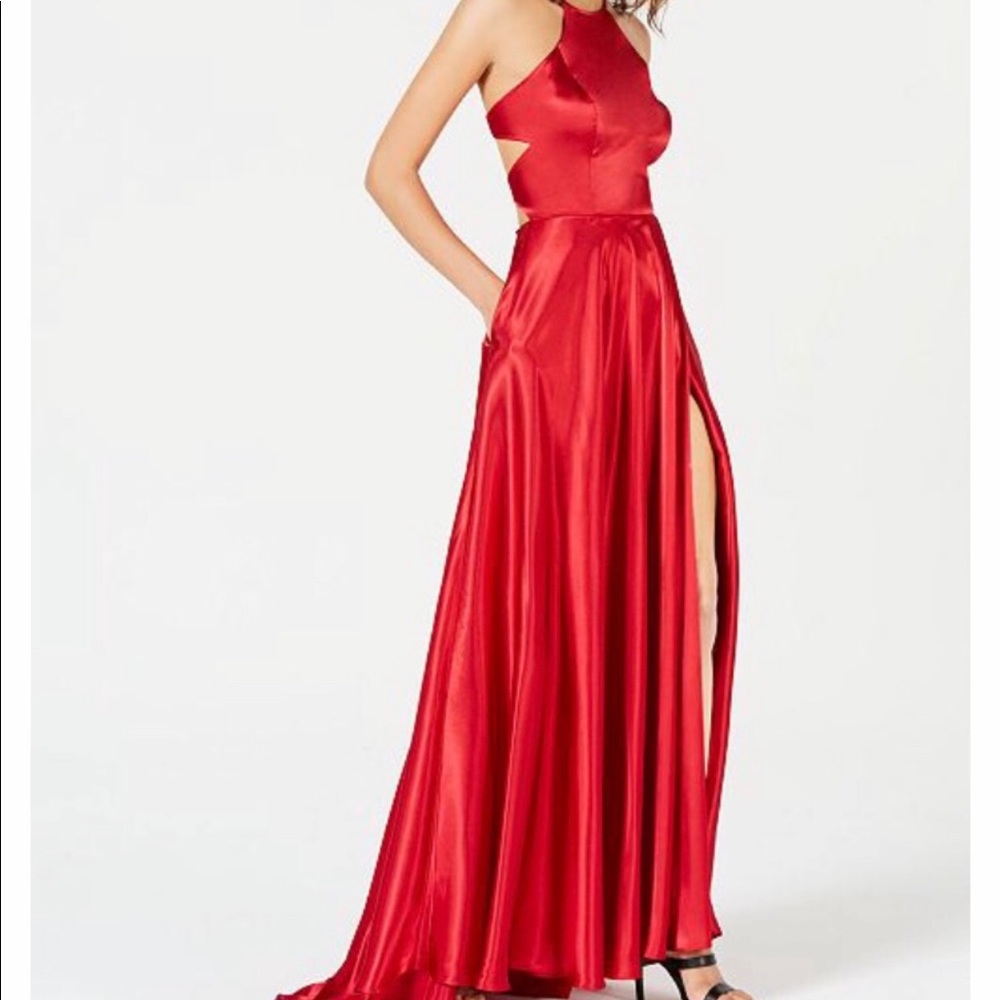 red prom dress